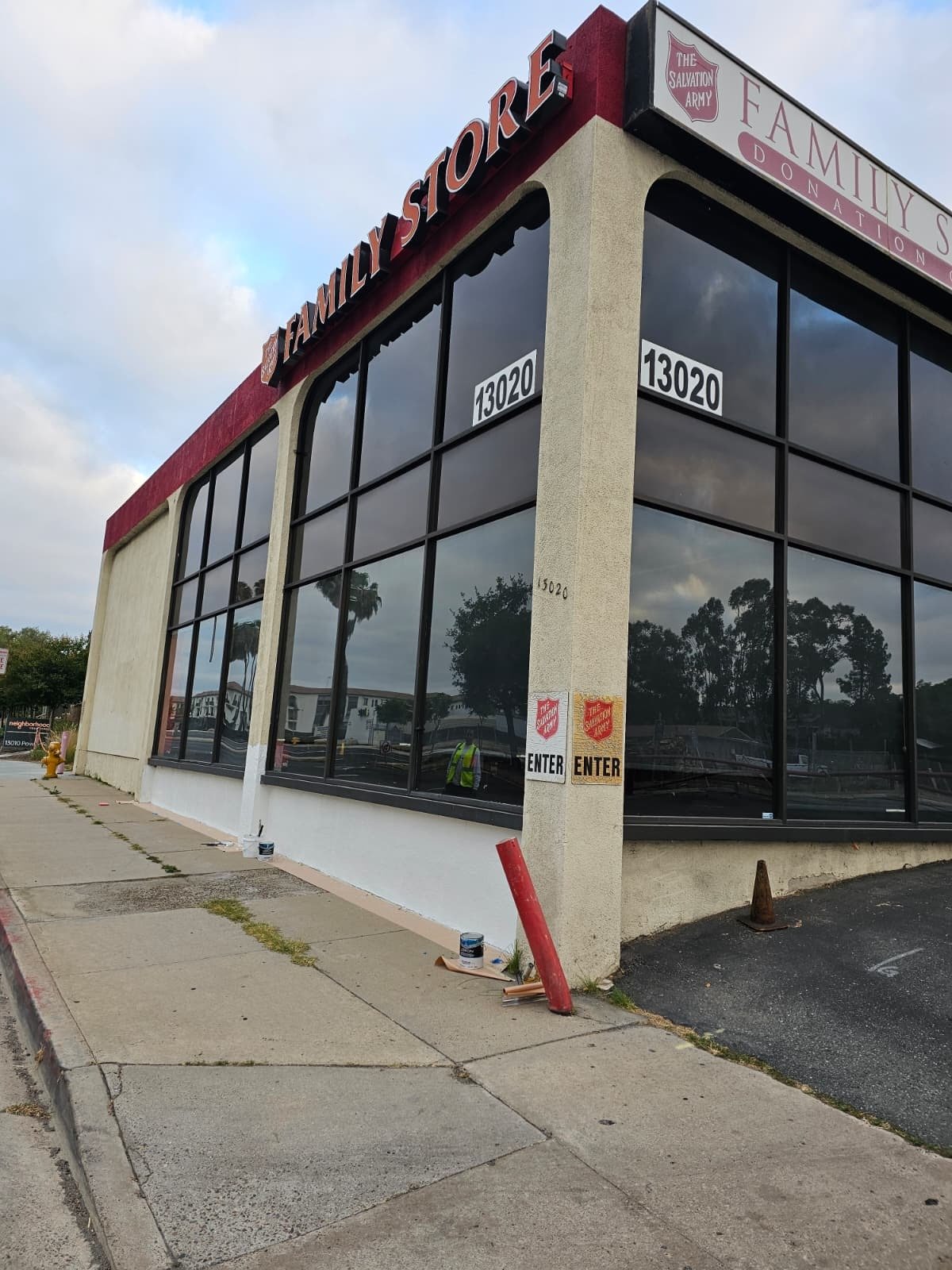 Finished commercial exterior painting project